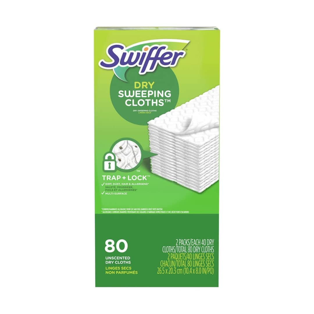 Swiffer Sweeper Dry Cloth Refill, 80 Count