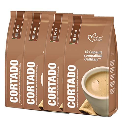 CAFFITALY CBTL Kfee compatible pods, Flavored Drinks capsules (48 Cortado Bundle)