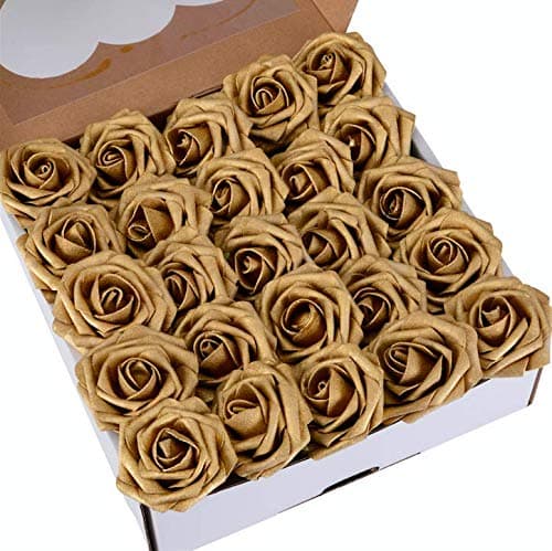 Artificial Roses Flowers Real Looking Floral Fake Flowers for DIY Wedding Centerpieces Bouquets Home Party Bridal Shower Decoration