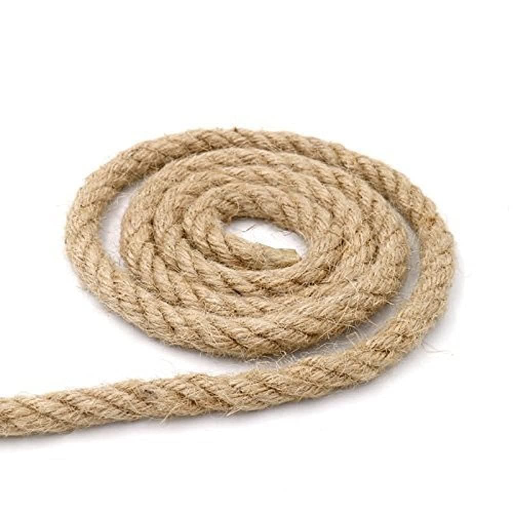 VMPS Brand | Jhula Jhulane Wala Rassi/Rope Large Size (10mm, 33 Ft) Hemp Jute Rope