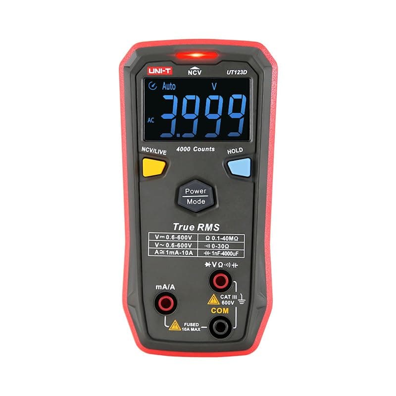 UNIT UT 123D Digital Multimeter TRMS automatically identify AC/DC voltage, resistance, diode, and continuity