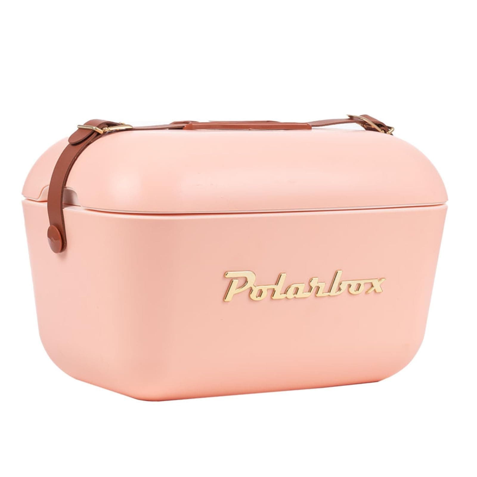 Polarbox クーラー レトロ ビーチ クーラー ヴィンテージ ピクニック ランチボックス バッグ ポータブル クーラー 旅行 キャンプ ハイキング 90年代スタイル アイスチェスト 特大 軽量 缶 ビール セルツァー ドリンク 20L (コーラルゴールド)