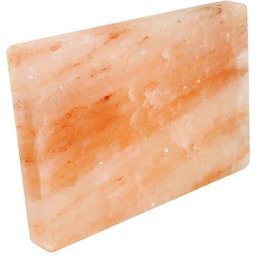 Rocking Salt Himalayan Natural Crystal Salt Cooking Tile with Free Recipe Guide Included, 8" L x 6" H x 2" W
