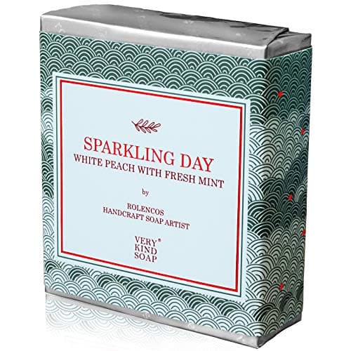 Rolencos handmade castile soap bar, sensitive skin care, bath soap for face and body (3 Bars of Sparkling Day)