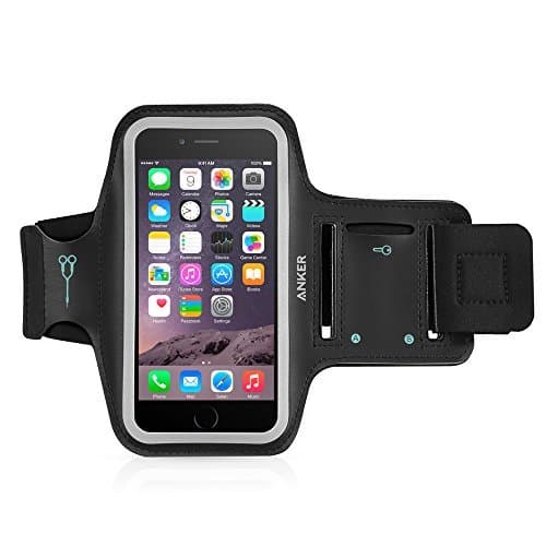 iPhone 6 Armband, Anker Sport Armband for iPhone 6 (4.7 inch) with Headphone and Key Slots and 2 Extra Cuttable Velcro Strips