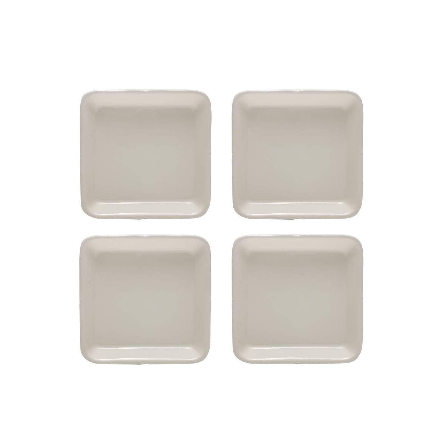 Mikasa French Countryside Square Dipping Plates, Set Of 4 ,white/cream -
