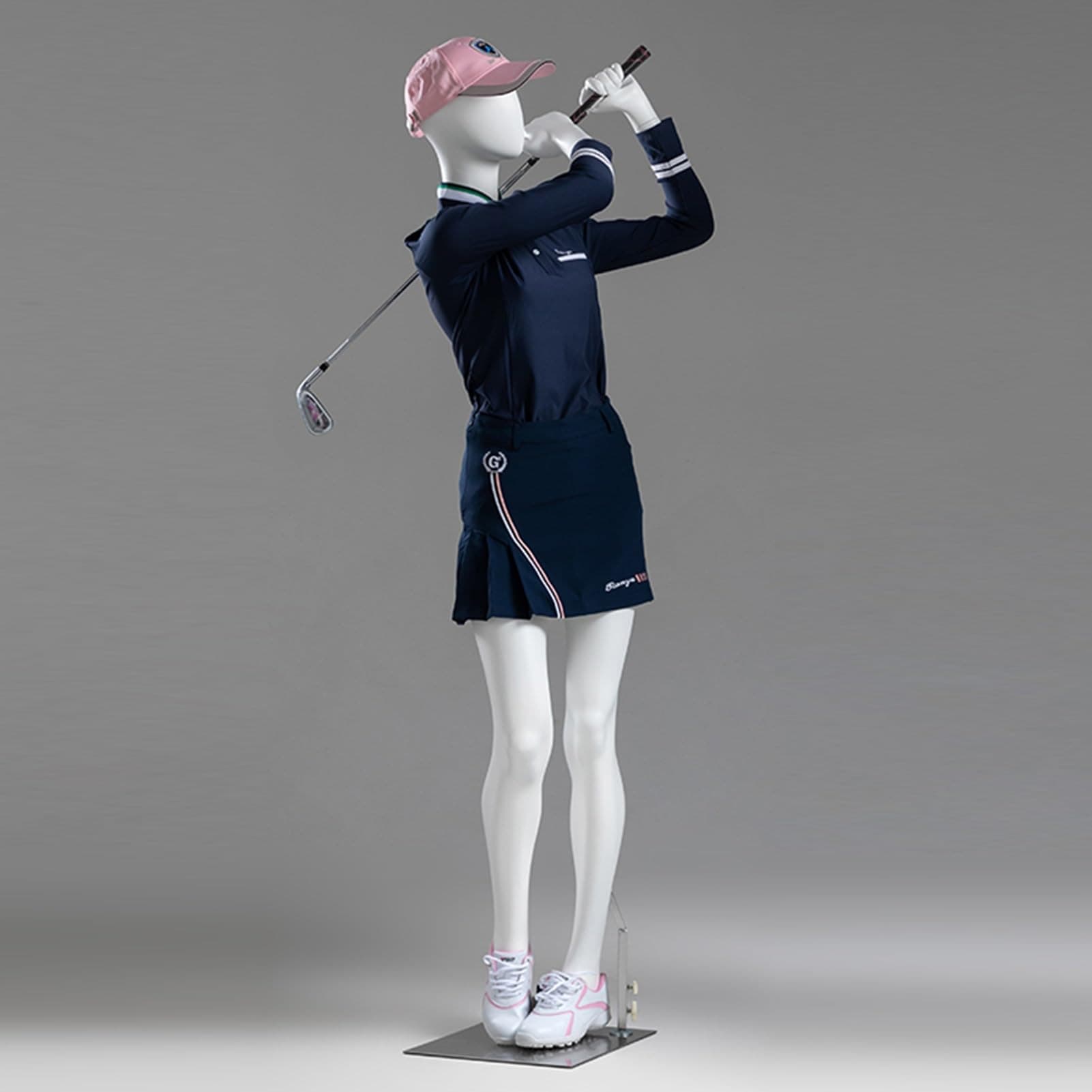 BBHW Golf Sports Mannequin Full Body, Detachable Display Mannequin Dress Form Male Female, Realistic Manikin Body Stand with Metal Base (Color : Female)