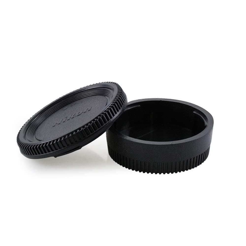 Rear Lens Back Cap and Camera Body Front Cover Cap Set for Nikon DSLR Cameras (A)