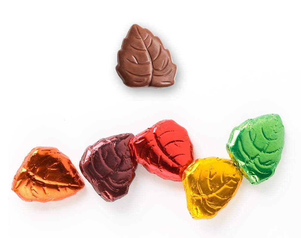 Madelaine Milk Chocolate Leaf Candy – Individually Foil-Wrapped Fall Chocolates – Thanksgiving Treats & Decorations – 8 oz Bag (Approx. 30 Pieces)