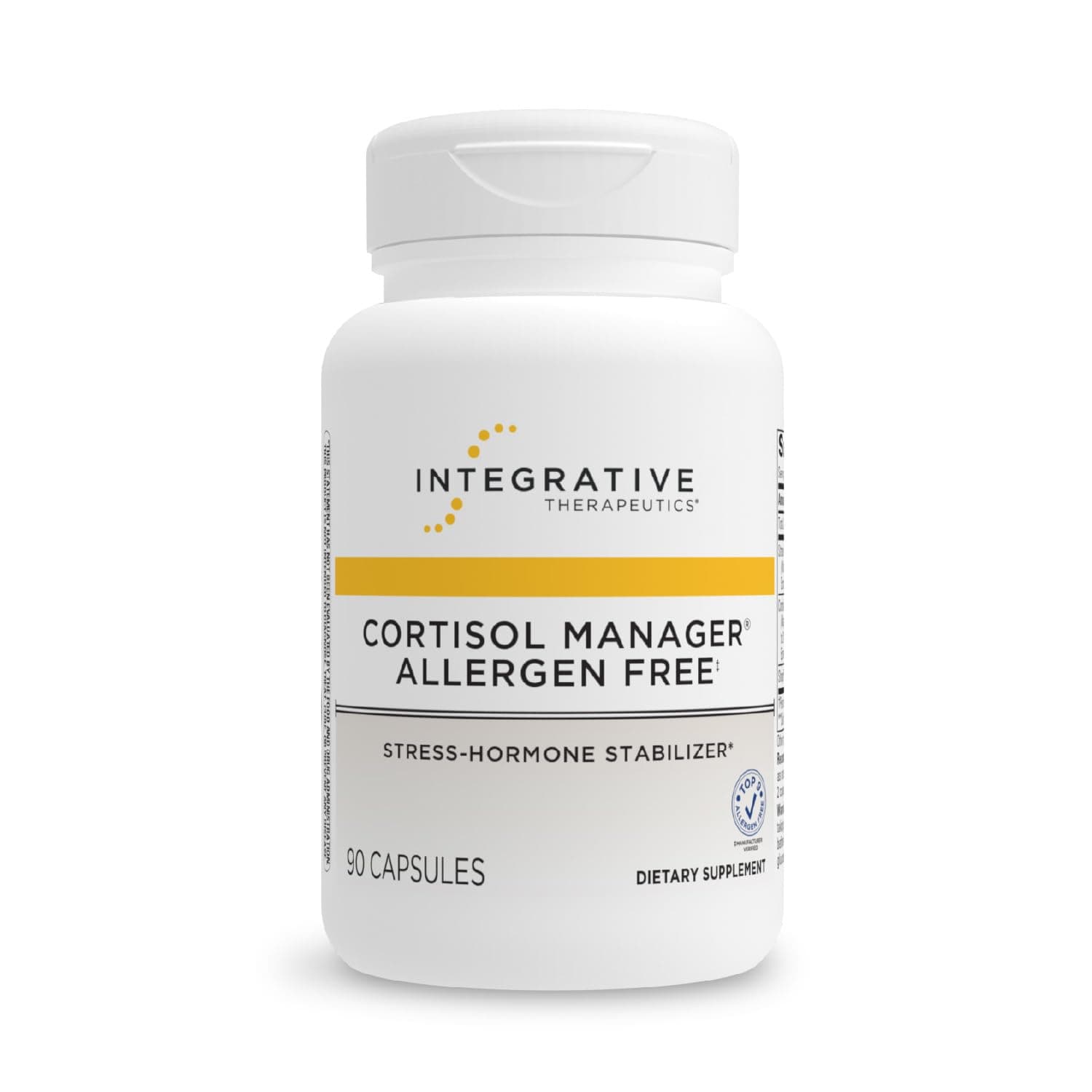 Integrative Therapeutics Cortisol Manager Allergen Free - Adrenal Health Support Supplement for Healthy Stress Response* - Vegan, Non-Dairy & Gluten-Free - 90 Capsules (45 Servings)