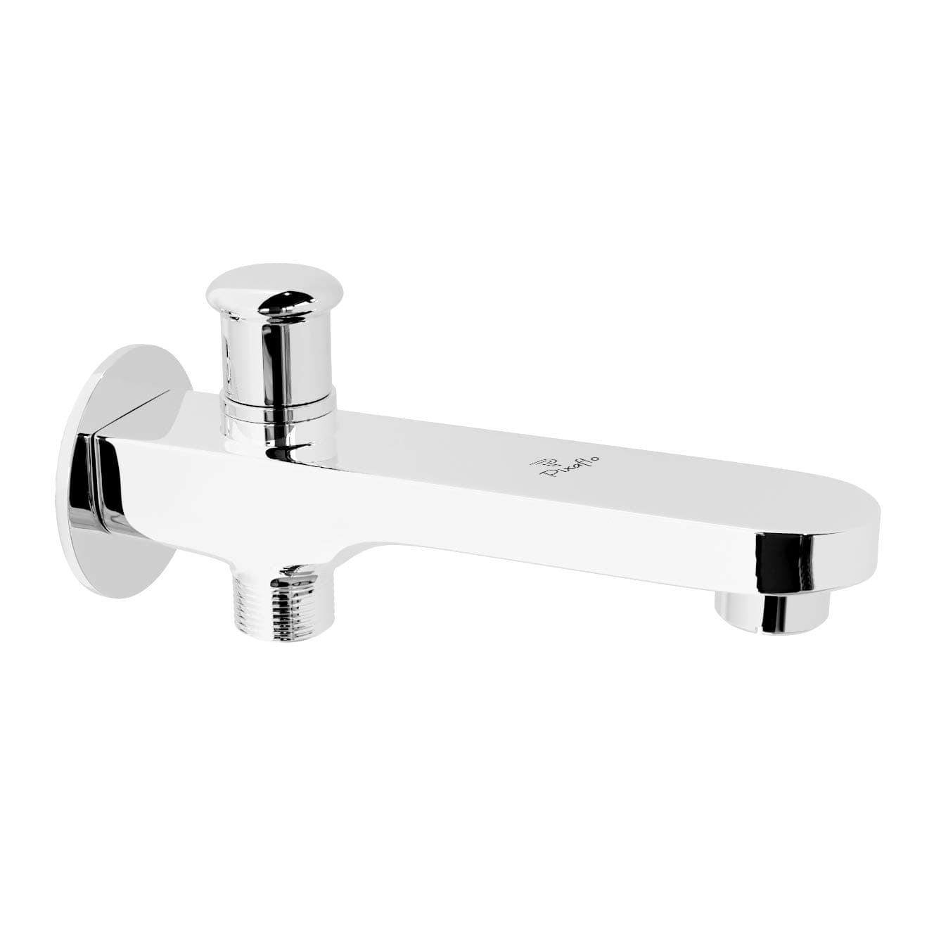 Pixaflo Admix Brass Bath Tub Diverter Spout with Wall Flange | Tip-Ton | Chrome Finish (Pack of 1)