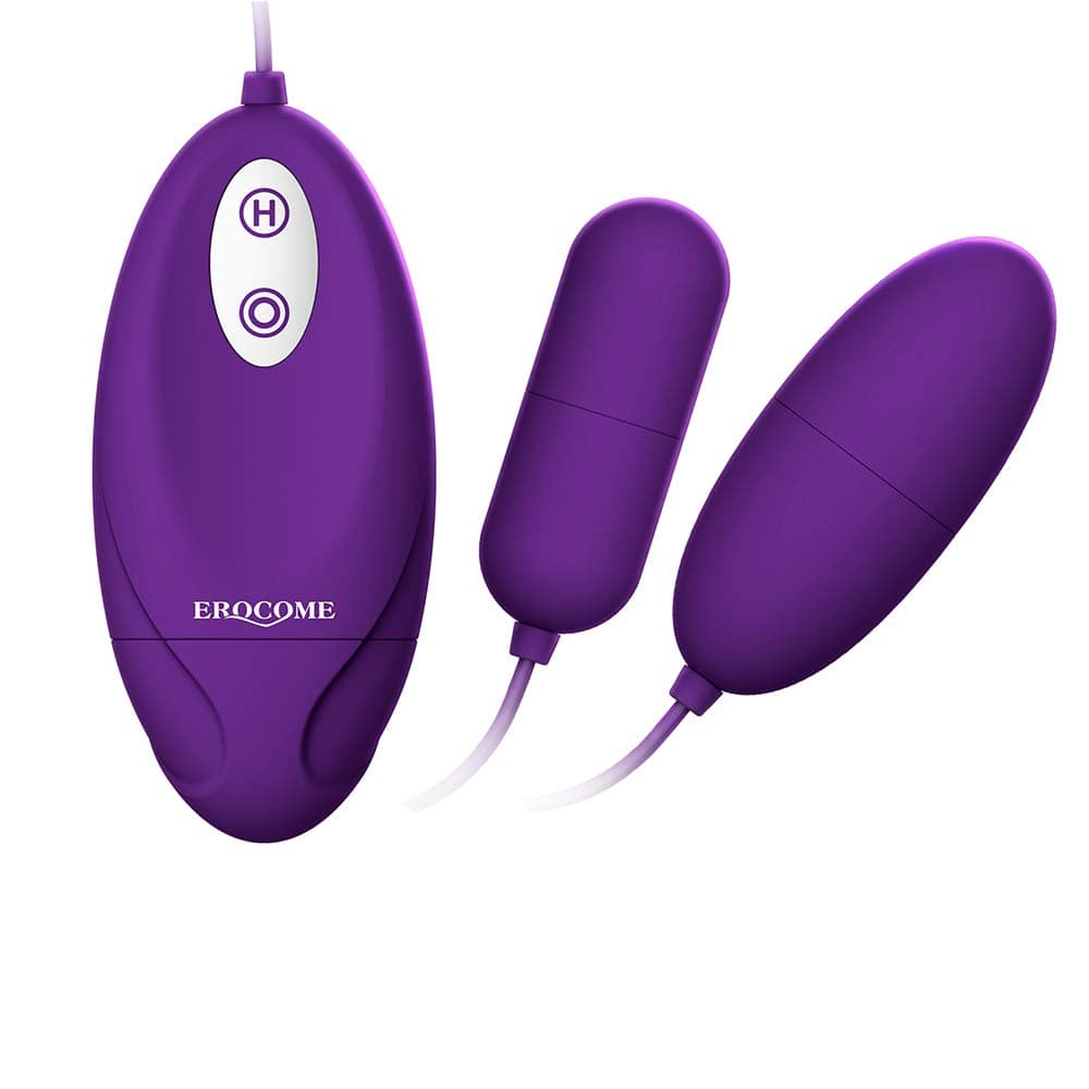 EROCOME Waterproof 12Frequency Double Silicone Love Egg for Women and Couple (2)