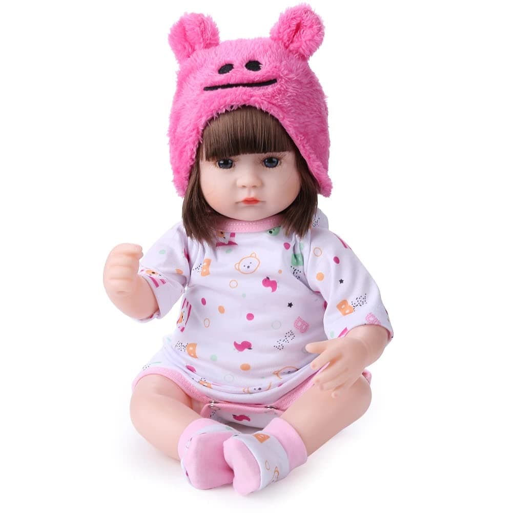 Nano Classic 16 inch 42cm Reborn Baby Doll Soft Cotton body Silicone Newborn real like Baby Doll Girl Toy Gift Dolls-pink