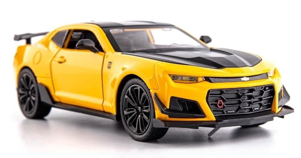Chevrolet Camaro 1:32 Model Car Exclusive Alloy Metal Pull Back Die-cast Car Diecast Metal Pullback Toy car with Openable Doors & Light, Music Best Gifts Toys for Kids【Colors as Per Stock