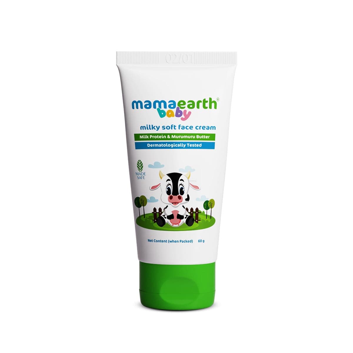 Mamaearth Milky Soft Face Cream for Babies | With Milk Protein, Murumuru & Shea Butter | Moisturizes, Soothes & Protects Dry Skin | Toxin-Free, Dermat-Tested, For Delicate Skin | 60ml