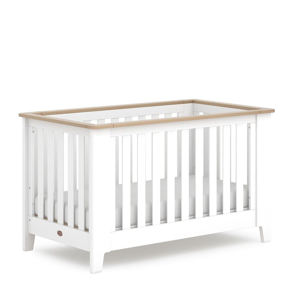 Boori Pioneer Expandable™ Cot Bed, Wood, Barley White & Almond