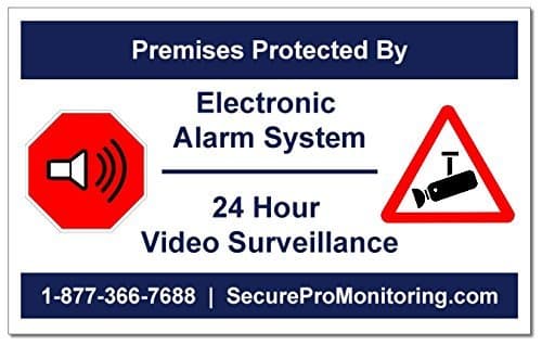 6"Real Electronic Burglar Alarm 24 Hour Video Surveillance Security Decals Door & Window Stickers