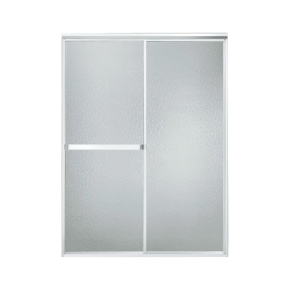 STERLING 660B-52T Shower Door Bypass 65"H x 47-52"W Hammered Glass Silver