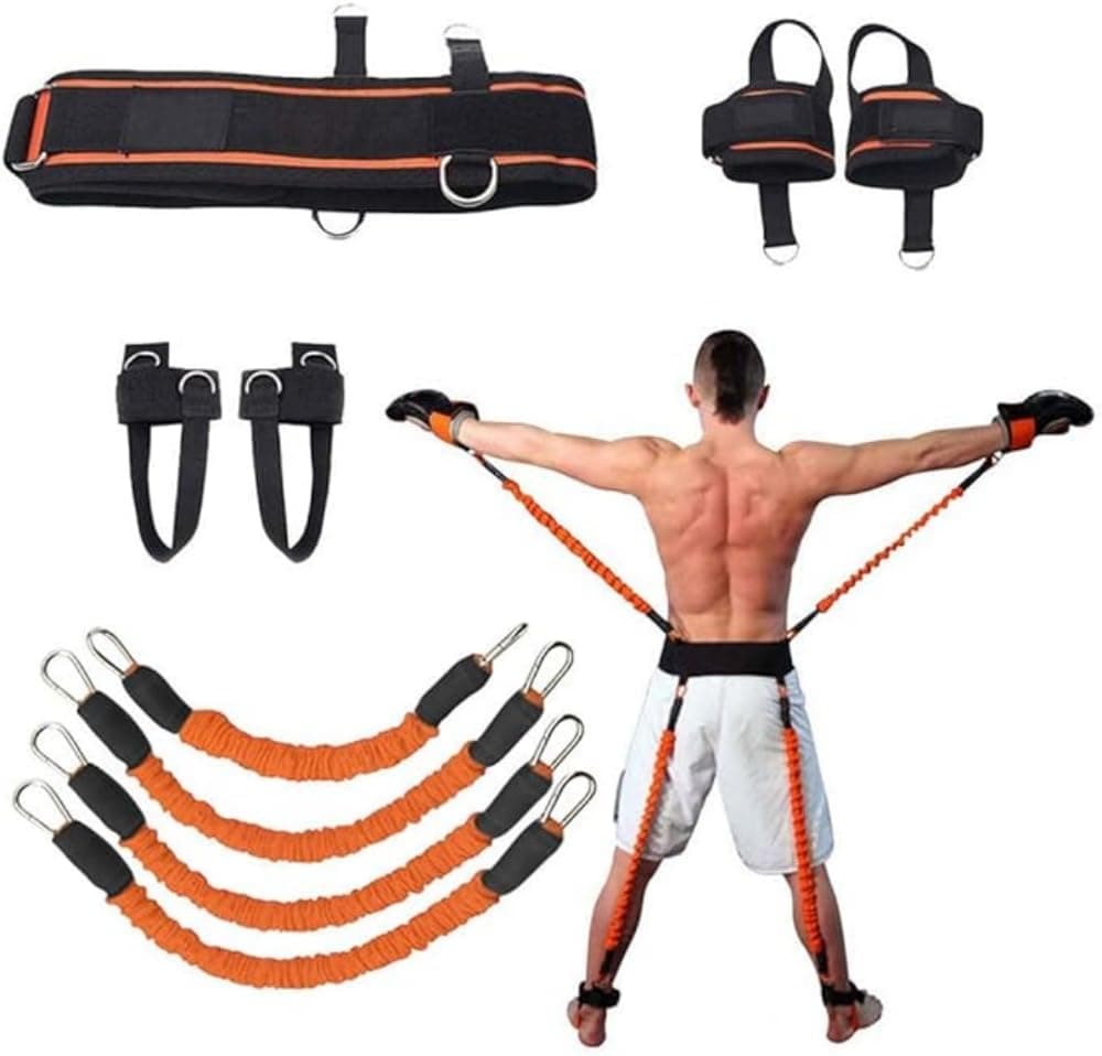 ZomanonSpeed and Agility Resistance Bands Trainer for Vertical Jump Squat Boxing MMA Taekwondo Karate Bounce Softball Basketball Volleyball Football Training