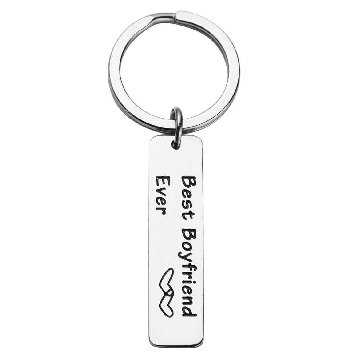 SANNYRA Boyfriend Gifts Best Boyfriend Ever Keychain Key Tag Dating Anniversary…