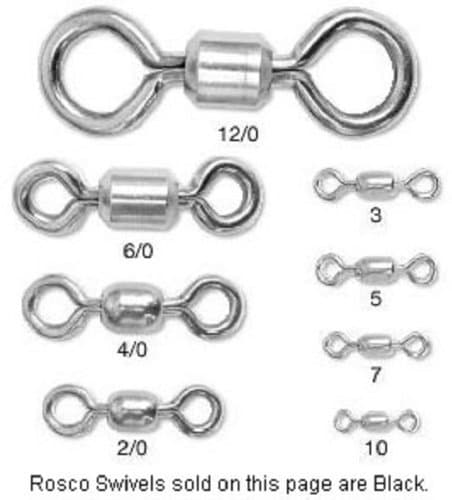 Sampo RBS-50Z-BL-3 Barrel Swivel Sz3 Black