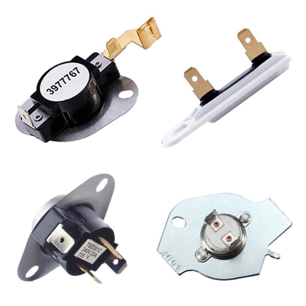 MONKEMON 3387134 Dryer Thermostat 3977393 & 3392519 Thermal Fuse 3977767 Thermostat Compatible Whirlpool Kenmore Roper maytag Estate Inglis Crosley Amana kitchenaid, Figure 6 is Compatible Model