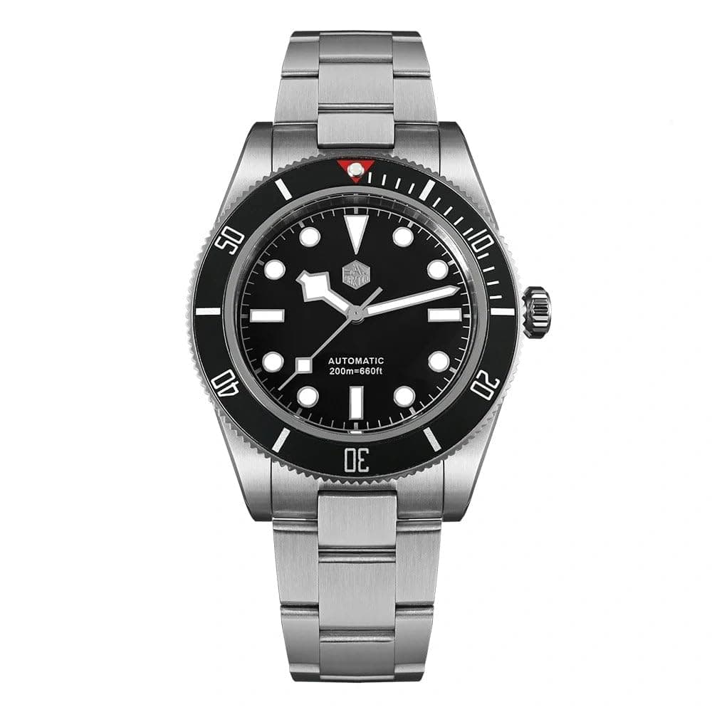 San Martin Watches for Men - NH35 Movement Automatic Dive Watch SN008GD 40mm Mens Watch 20Bar Waterproof Sapphire Crystal Luminous Mechanical Wristwatch