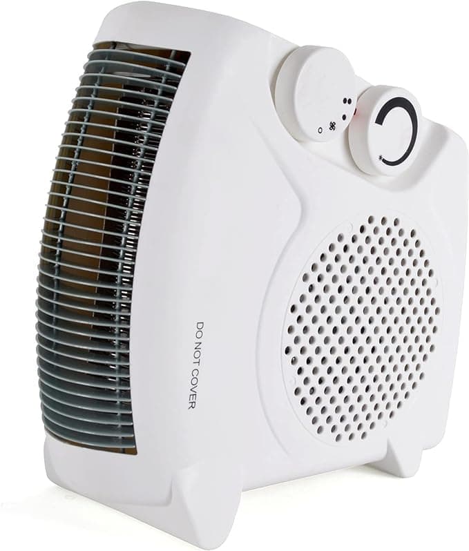 2KW Fan Heater with 2 Heat Settings & Cool Function,Low Energy Portable Electric Heater with Variable Thermostat & Overheat Protection,Quiet Upright Electric Heater for Home