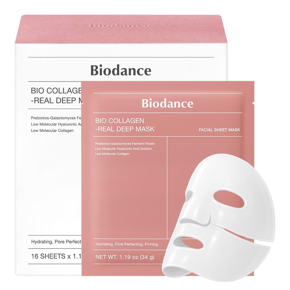 BIODANCE Bio-Collagen Real Deep Mask, Hydrating Hydrogel Night Mask, Pores Minimization, Improvement of Elasticity, 34G X16EA