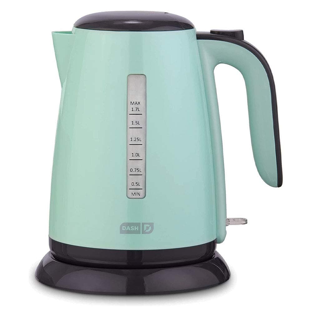 Dash Easy Electric Kettle + Water Heater with with Rapid Boil, Cool Touch Handle, Cordless Carafe + Auto Shut off for Coffee, Tea, Espresso & More, 57 oz. / 1.7L - Aqua