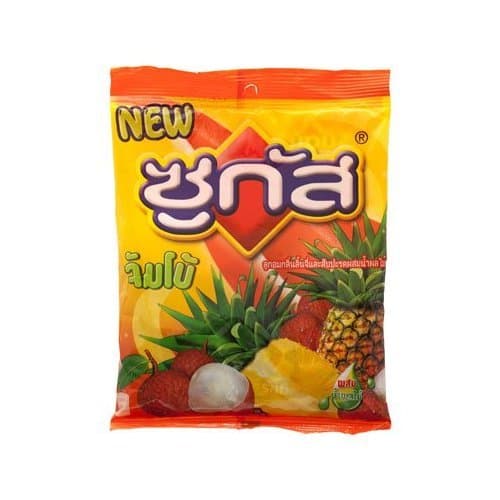 Sugus Jumbo Pineapple and Lychee Flavoured Chewy Candy 105 Grams