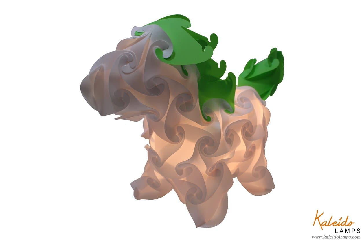 Puzzle Lamp: Handmade Pony IQ Night Lights Cord & Bulb Included (Green)