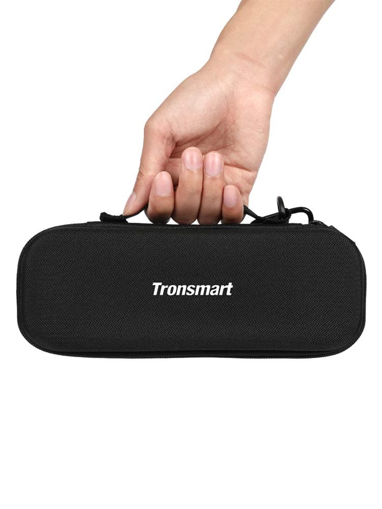 Tronsmart Hard Storage Travel Case Carry Case for T6 Plus, Force, Force+ Bluetooth Portable Speaker; Rugged EVA Shell with Weather Resistant Zippered Seal and Carabiner Style Clip
