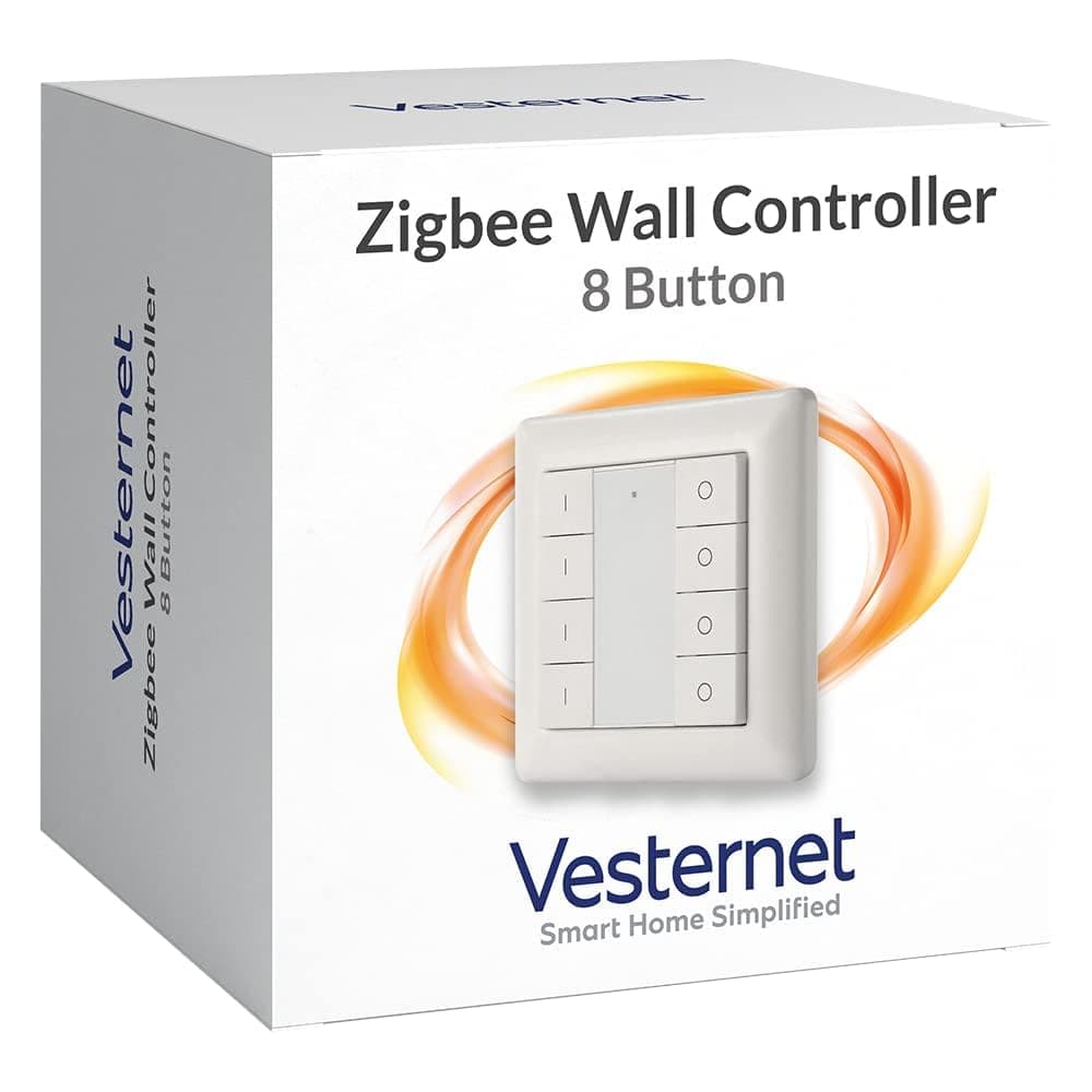 Zigbee 8 Button Smart Wall Controller | Trigger Up To 24 Scenes In Your Smart Home Hub | Compatible with Home Assistant, SmartThings & Hubitat