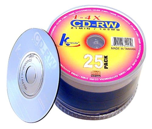 KHypermedia 8-cm 21 Minute/185 MB 4x CD-RW Discs (25-Pack Spindle) (Discontinued by Manufacturer)