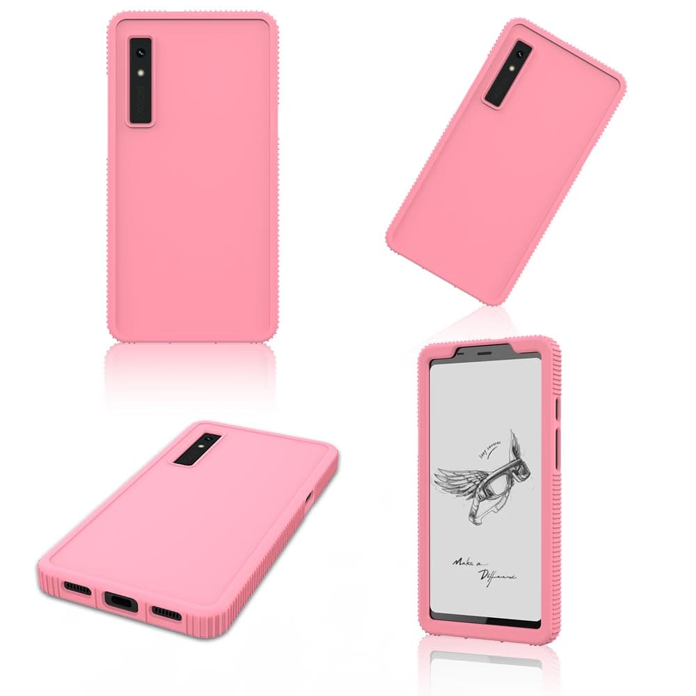 MINGFENGis Suitable for Onyx Boox Palma 6.13 "E-Ink Protective case, Ink Screen Reader, Boox Kant Phone Silicone case, Anti Drop 6.13" (Pink)