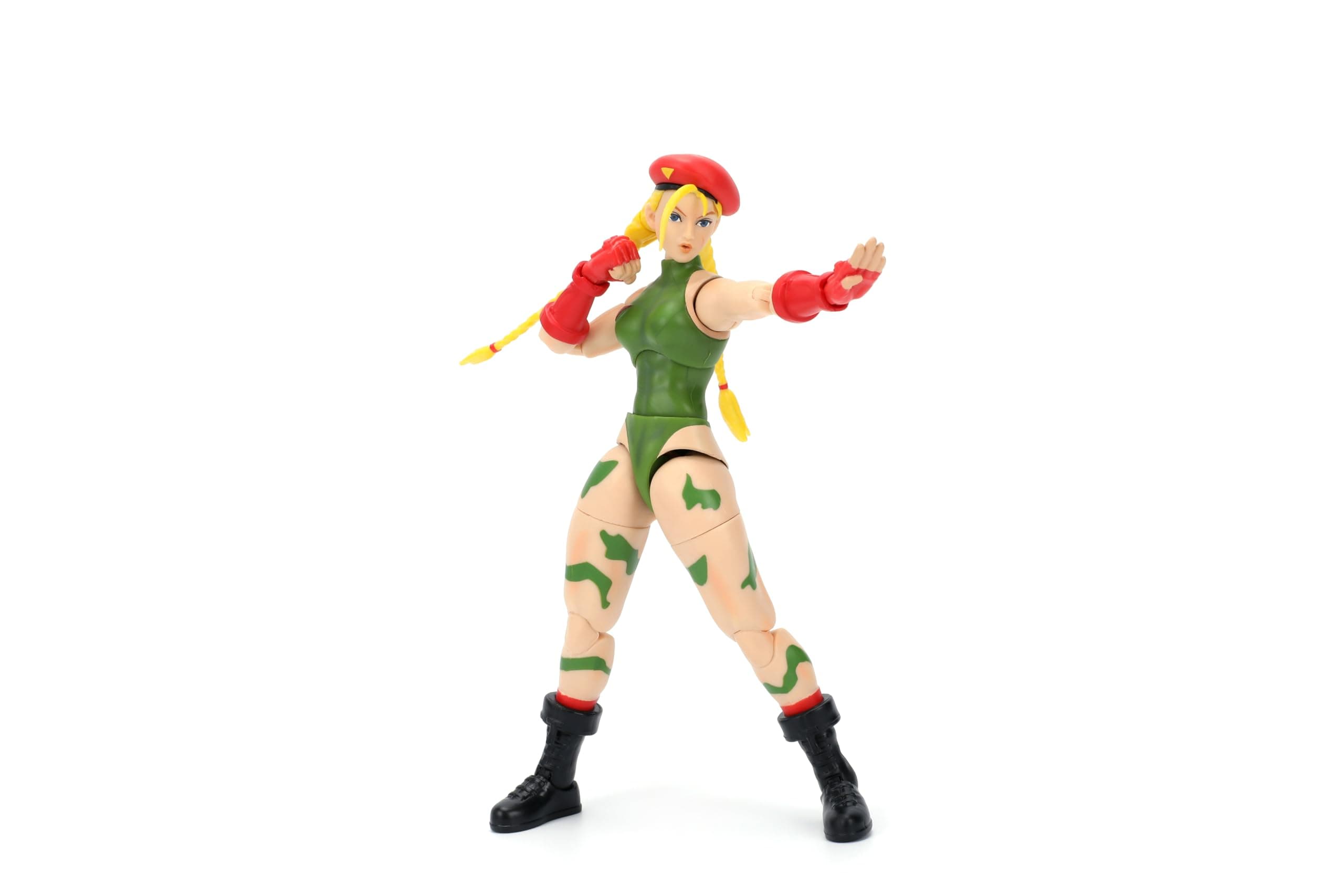 Jada Toys - Street Fighter II Cammy Action Figure - 1:12 Scale Collectible Collectible - with Interchangeable Heads, Hands and Accessories - Ages 13+ - Nostalgia from the Classic Video Game