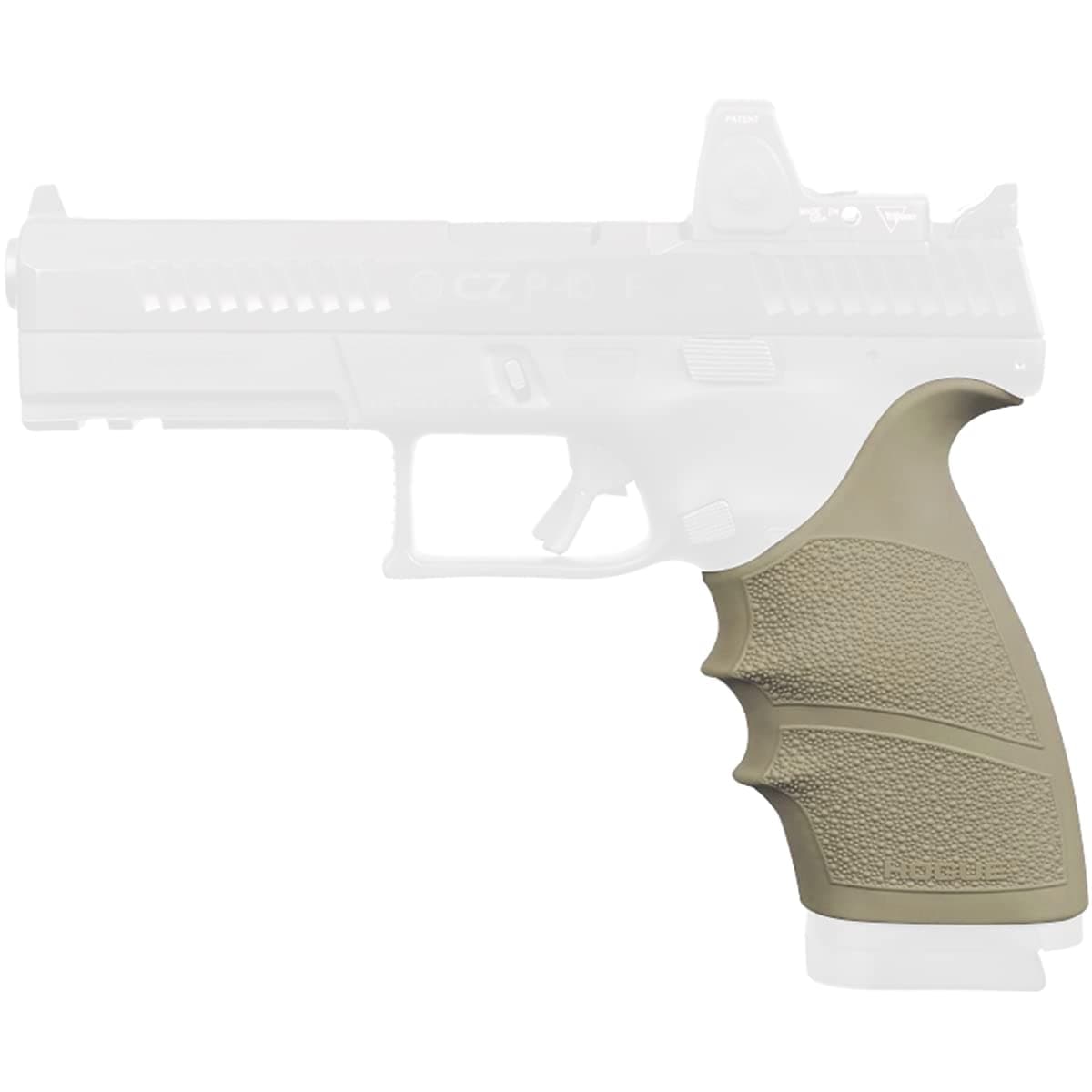 HandAll Beavertail Rubber Grip Sleeve for CZ P-10 9mm Full Size