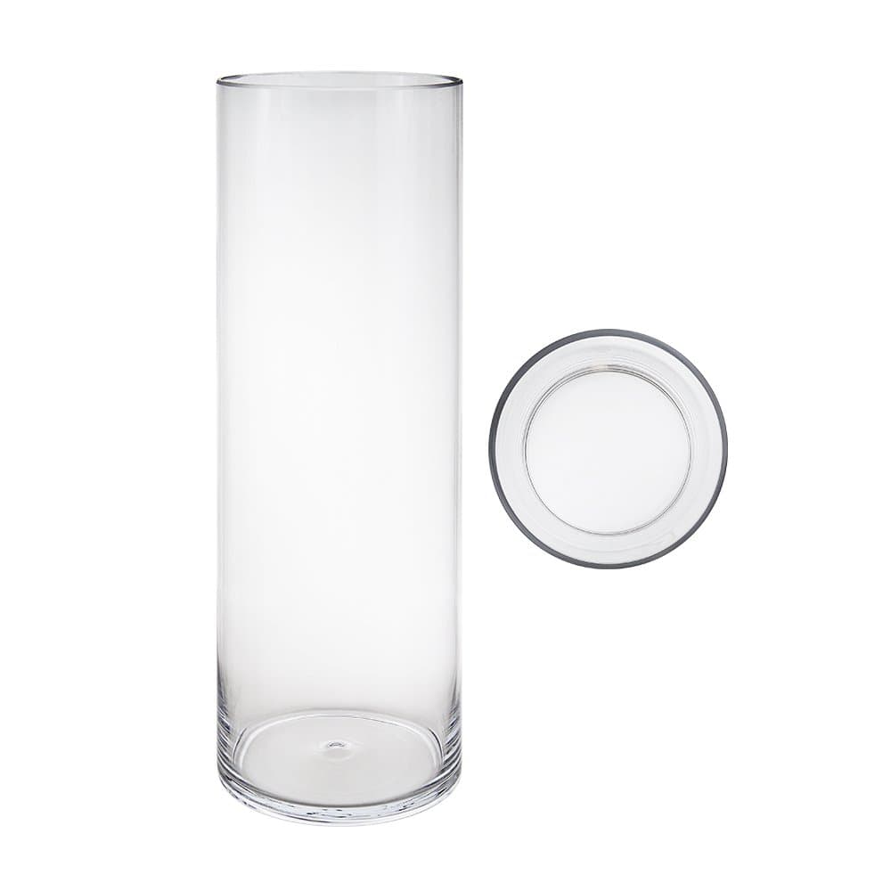 Mega Vases Cylinder Vase 6 Inch x 24 Inch, Decorative Clear Glass with Sturdy Base, Wedding Centerpieces, Flower Bouquets, Home Décor, Celebrations, Parties, Event Planning, Arts & Crafts
