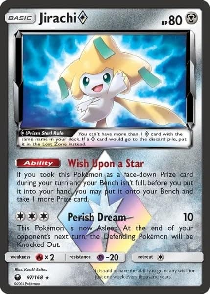 Pokemon - Jirachi 97/168 - Prism Star - SM - Celestial Storm - Single Card