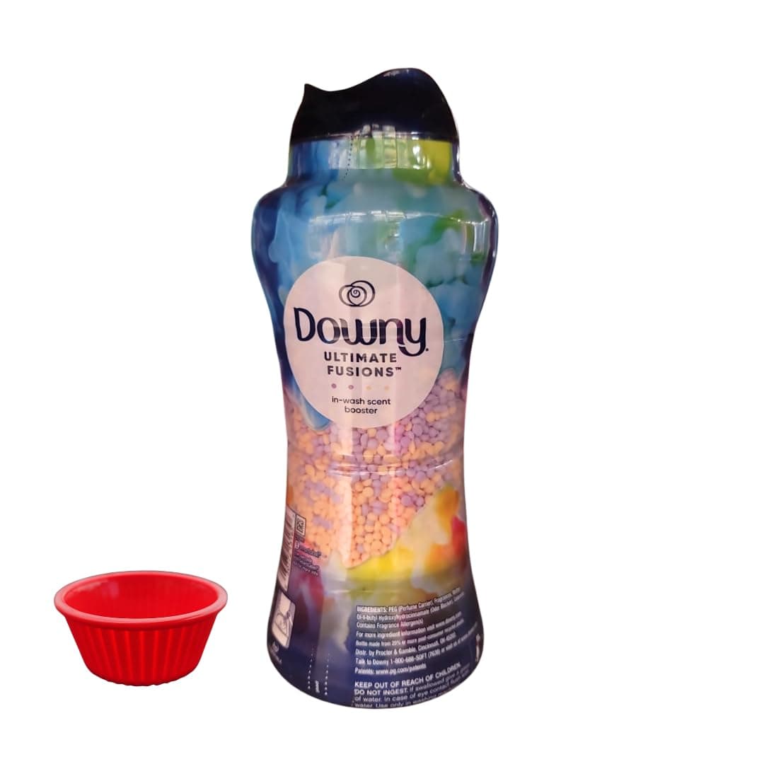 Ultimate Fusions Scent Booster Beads for Laundry + Dual-Action Scent Release, 2 Bottles of 24 oz Each | Compatible with Downy