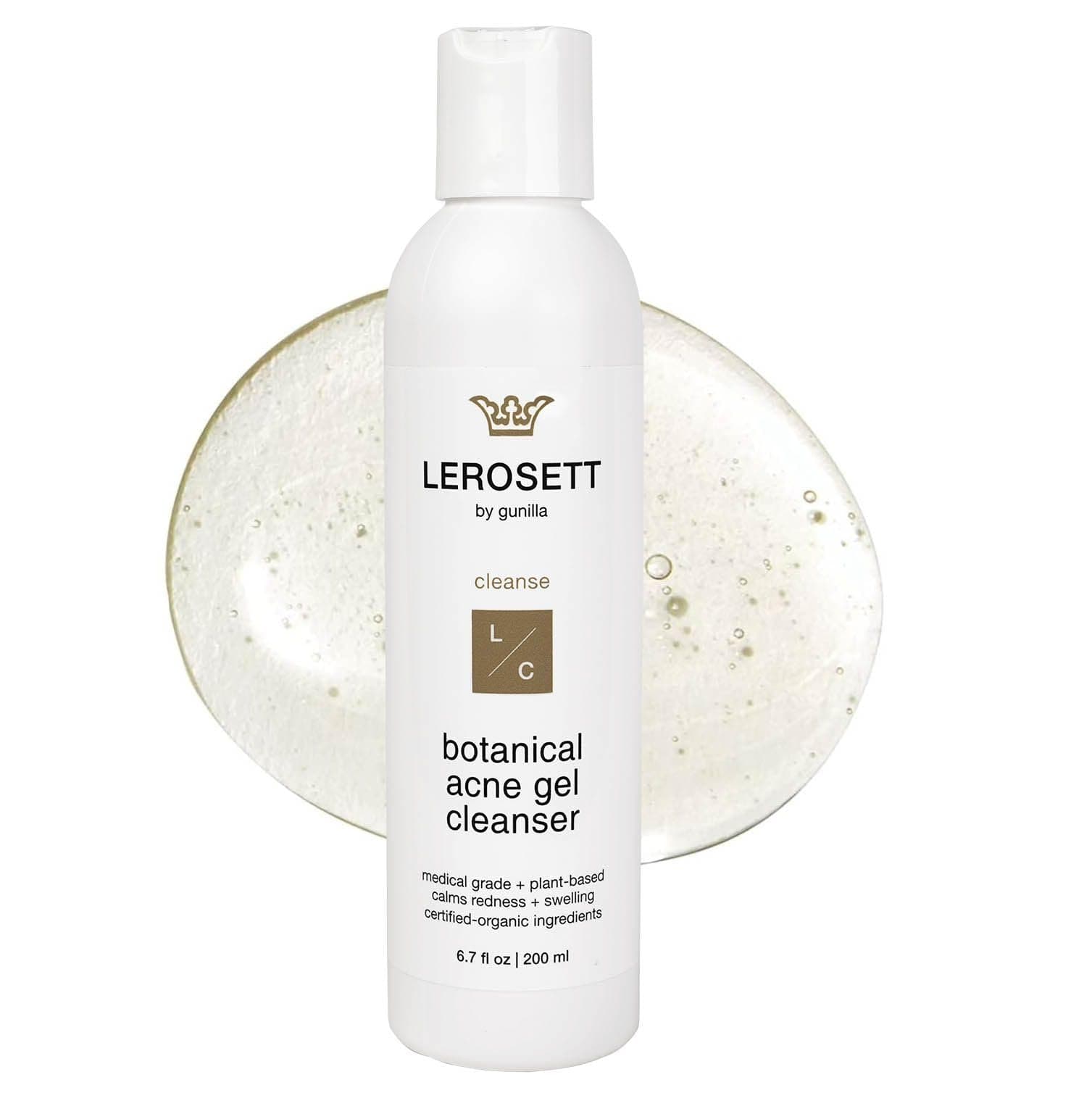 - LEROSETT Botanical Acne Cleanser, Foaming Gel Face Wash for Acne Prone, Vegan, Blackheads & Oily Skin 50% Calming Aloe, 2% Salicylic Acid, All Skin Types. Vegan - 6.7oz 60-Day