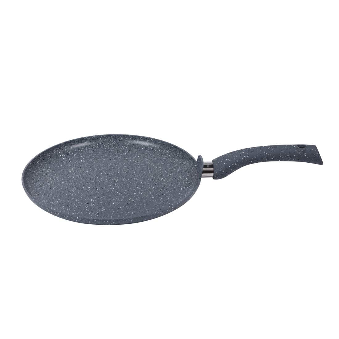 Wonder Chef Granite 30cm Non-Stick Dosa Tawa | Induction Bottom | Soft-Touch Handles | Virgin Aluminium | PFOA/Heavy Metals Free | 3.5mm | | Grey