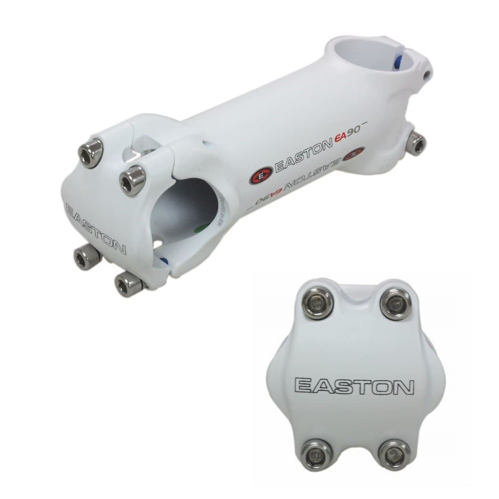 Easton EA90 Road Bicycle Stem (White - 0Degree x 31.8mm x 80mm)