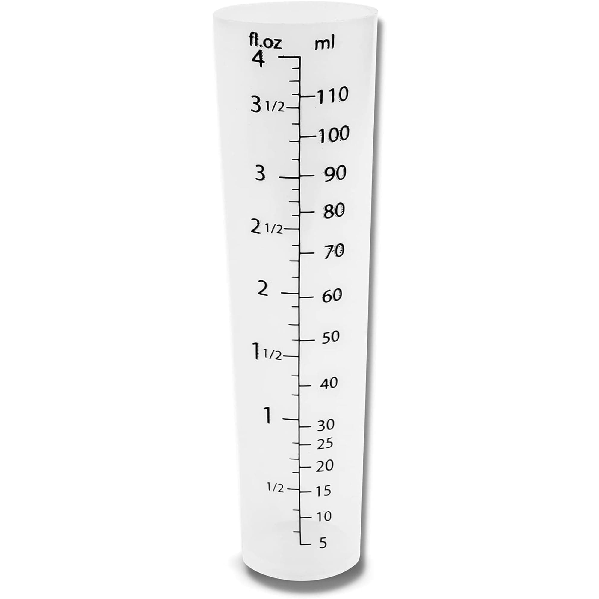 4oz (110 mL) Graduated Cylinder - Heat Resistant & Chemical Resistant, Multipurpose Measuring Cylinder, Measurements in Milliliters (mL) and Fluid Ounces (Fl Oz) (1 Pack)