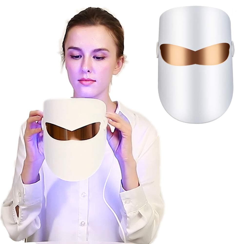 Photon Light Therapy Face Mask, Spectral Skin Rejuvenation Mask, Anti- Wrinkles Whitening Acne Cleaning Mask LED Beauty Face Light Therapy Mask (M1)