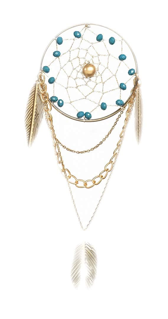 Rooh Dream Catcher ~ Vegan Blue ~ Handmade hangings (Can be Used as Home Decor, Gift, Wall Hangings, Meditation Room, Yoga Temple, Wind Chime & Car Hanging)