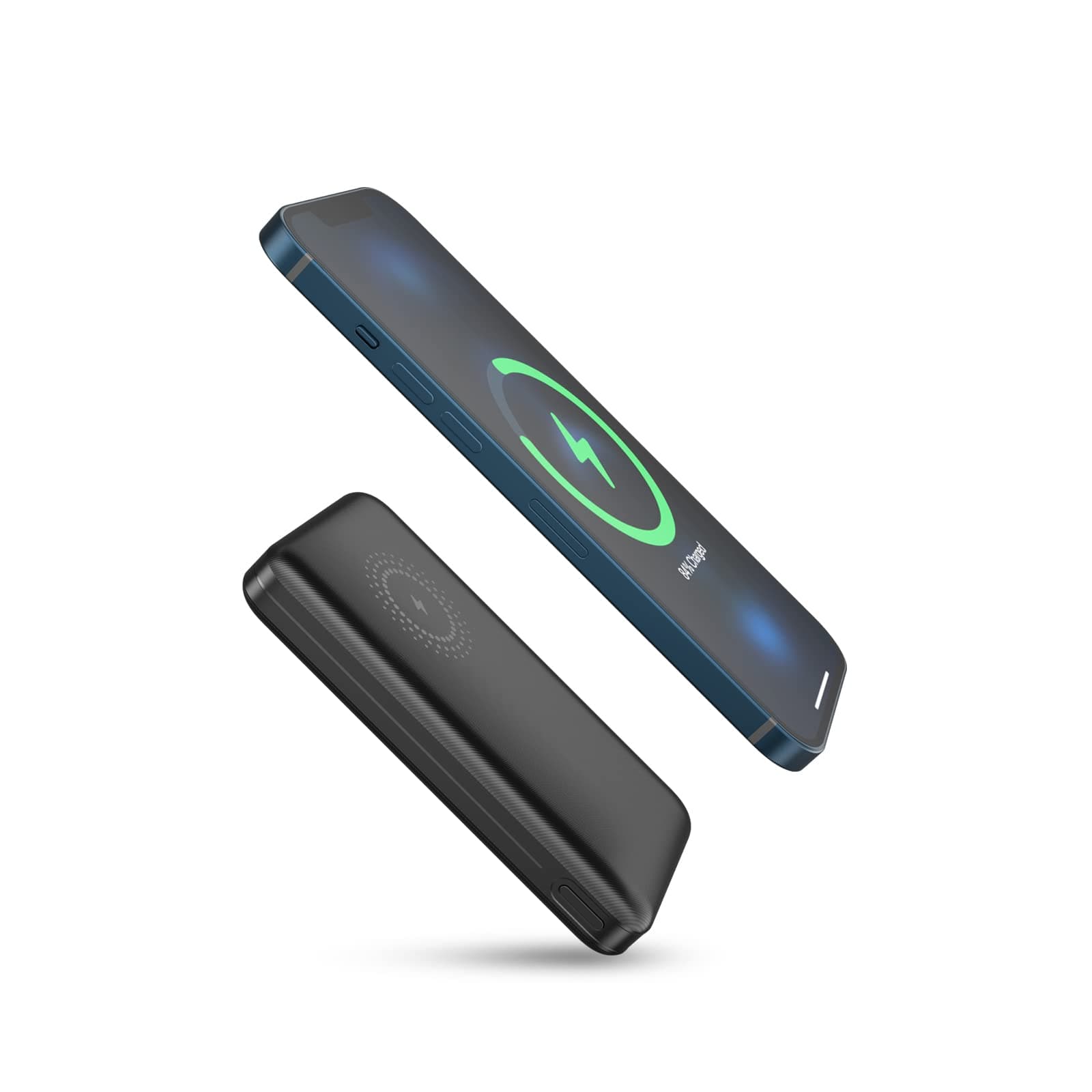 EnergyCell Wireless Power Bank 10000mAh, PD 20W Magnetic Wireless Portable Charger USB C Fast Charging QC 3.0 External Battery Pack Compatible with iPhone, Samsung, AirPods, and More