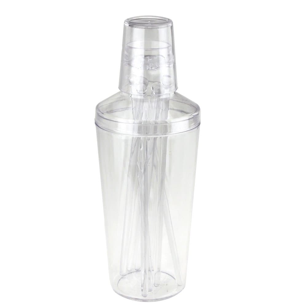 Homeford Clear Plastic Cocktail Shaker, 8-3/4-Inch