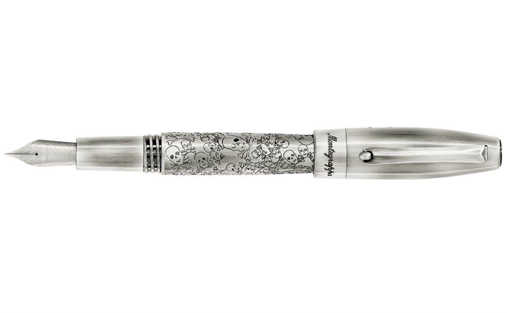 Montegrappa Fortuna Skull Silver Fountain Pen Medium